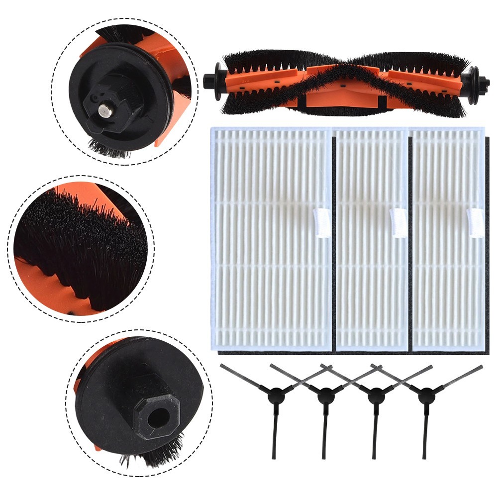 Main Side Brushes Filter for Pack for Trouver E20 Pro E20 Plus Robot Cleaner