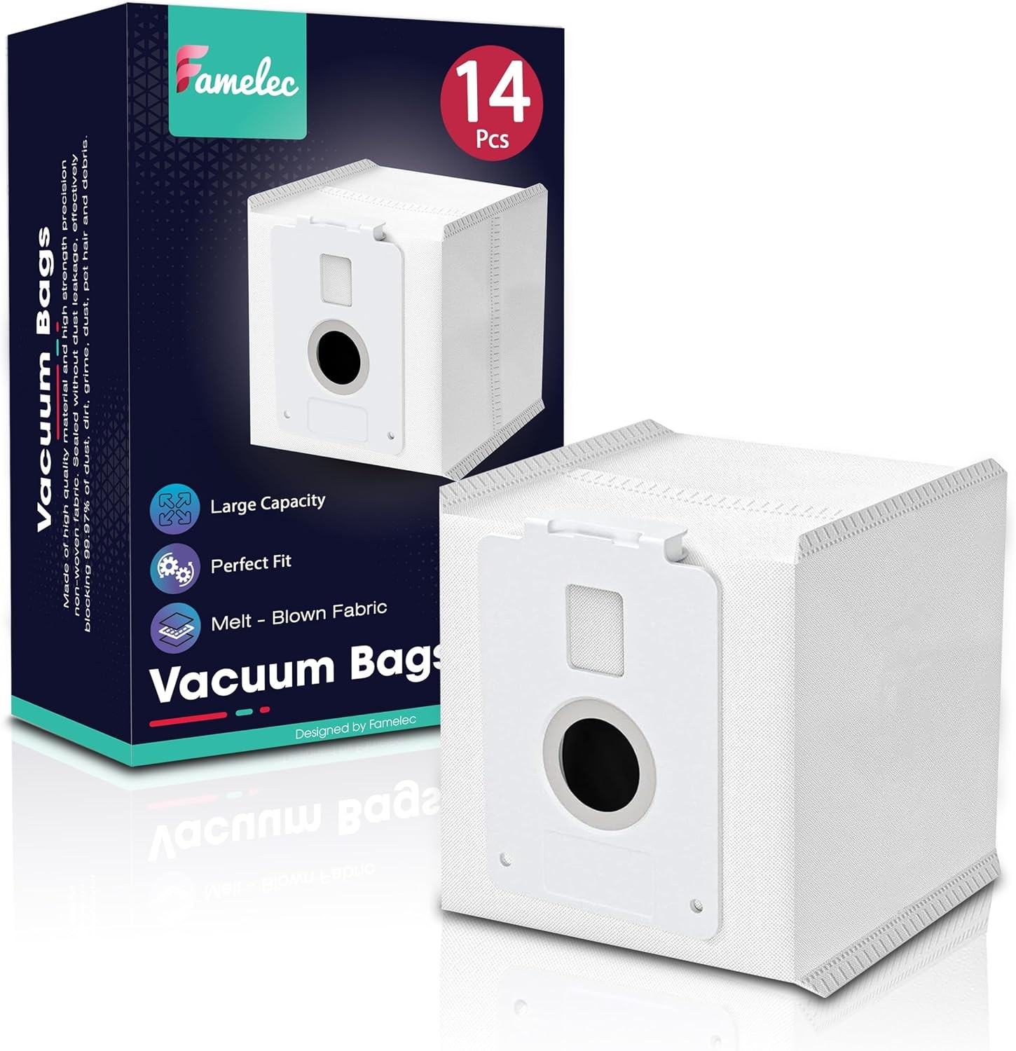 14 Pack Replacement Dust Bags for LG CordZero Vacuum Compatible with A939KBGS