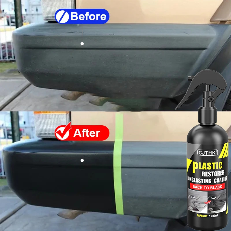 Car Plastic Restorer Back to Black Gloss Plastic Renovator Longlasting Coating L