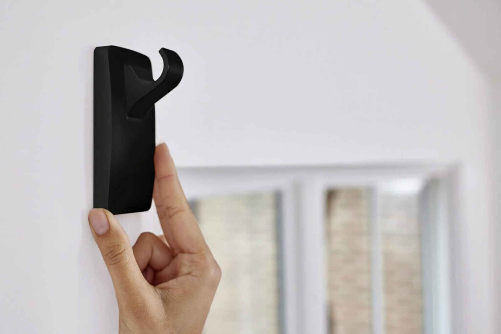 2 Pack Command Hooks Matte Black Storage Hooks for Curtain Rods Damage Free