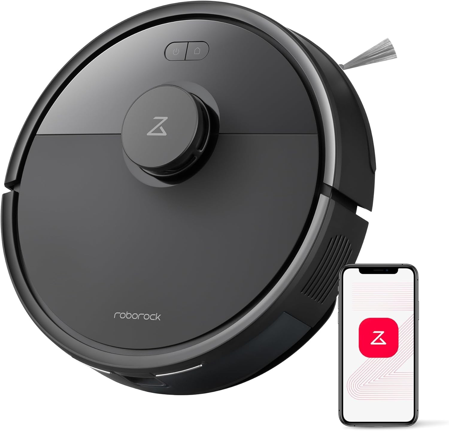 8000Pa Vacuum Mop Combo LiDAR Mapping Self-Charging Robotic Cleaner Black