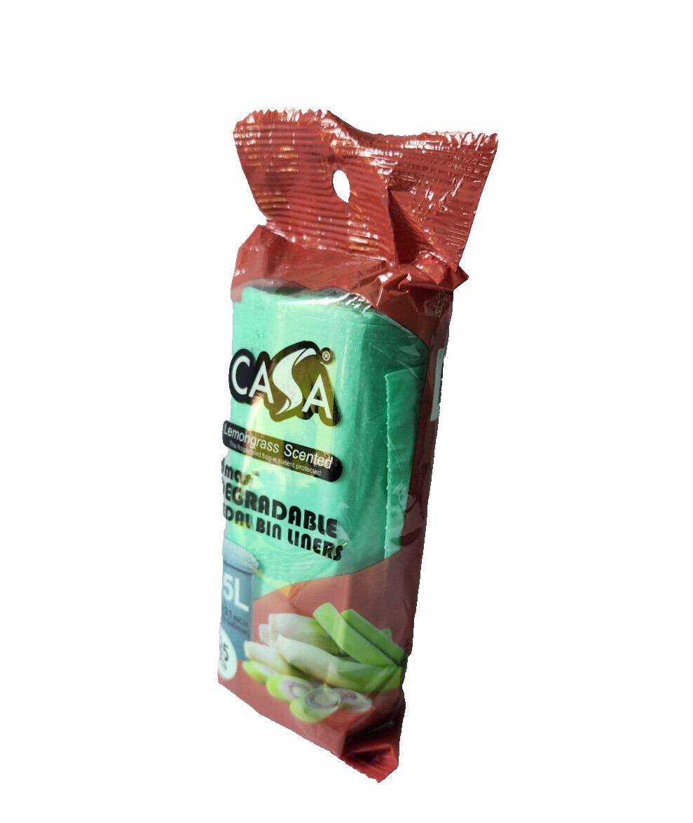 25pcs Lemongras Scented Biodegradable Pedal Bins Liners With A Capacity 25L Each