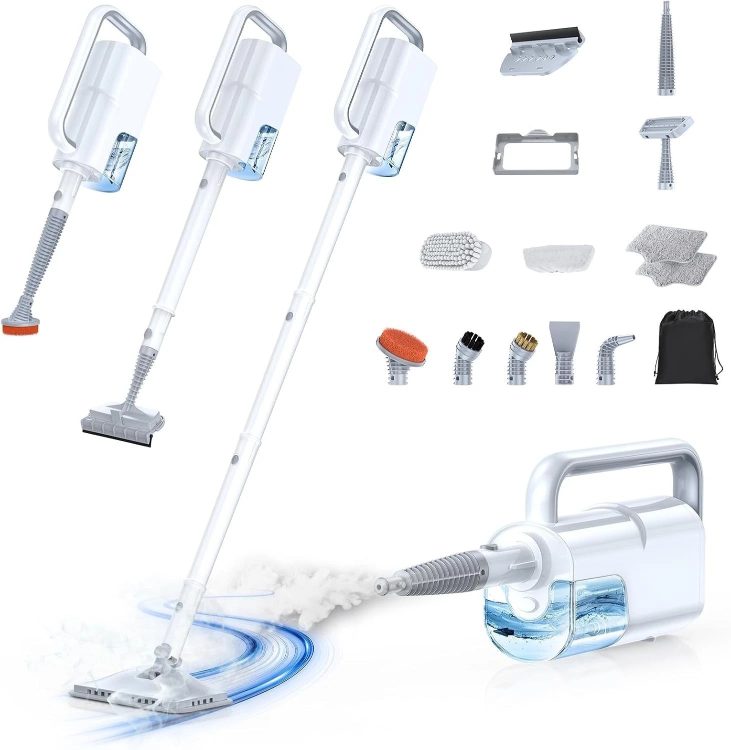 10s Heated Steam Mop: 350ml Tank & 248°F Cleaning Power for Ultimate Convenience