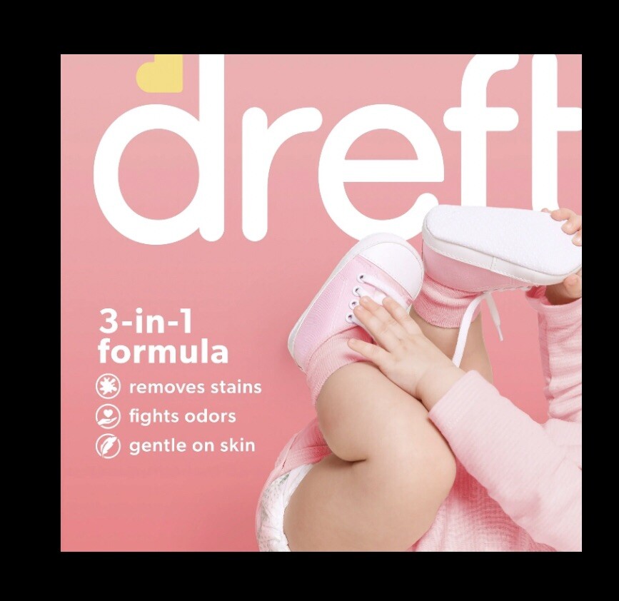 12pk Dreft Newborn Laundry Detergent, Single Use, Hypoallergenic, Machine Wash