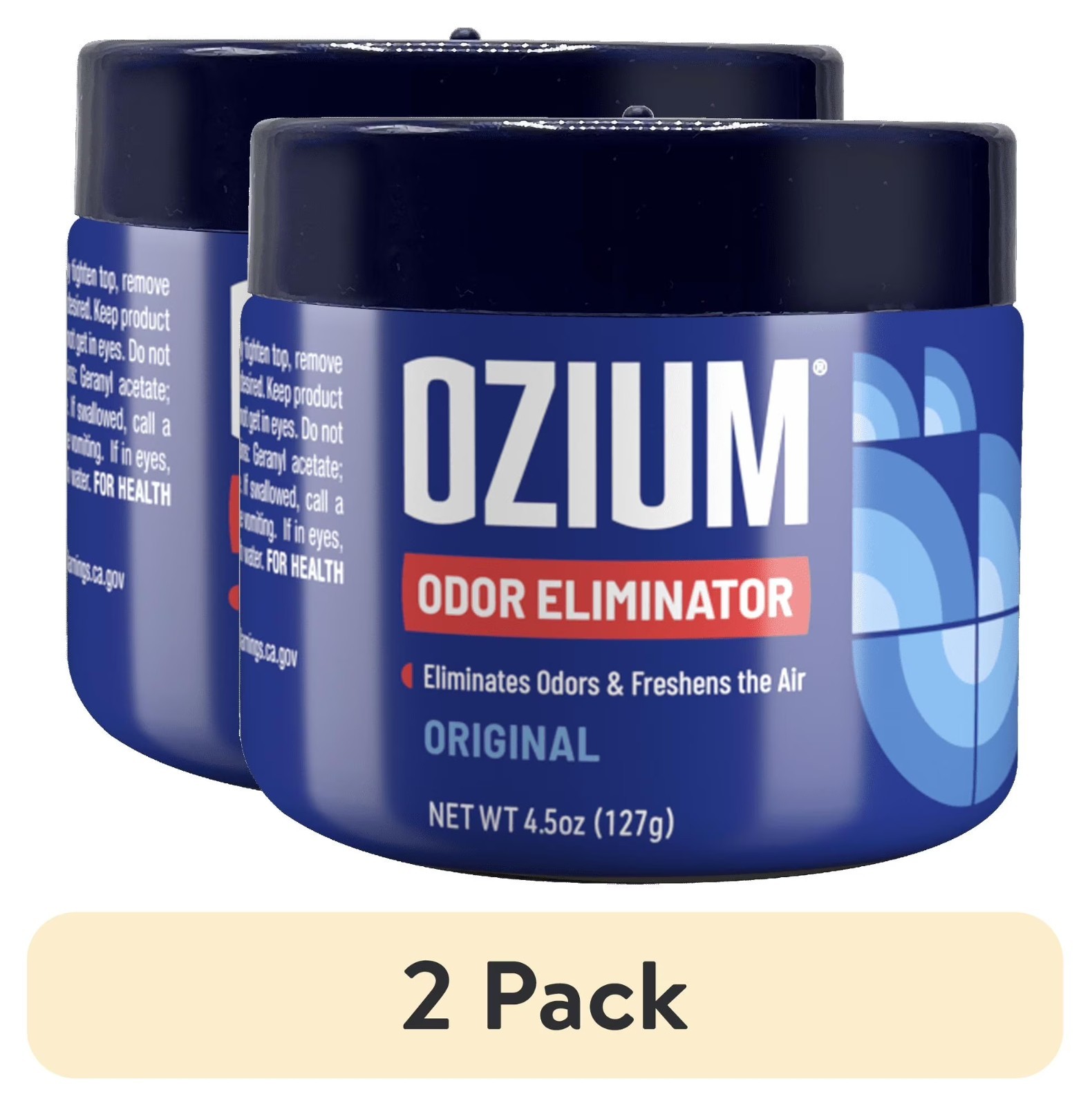 (Pack of 2) OZIUM Odor Eliminator Gel Can Original Scent 4.5 oz Air Freshener