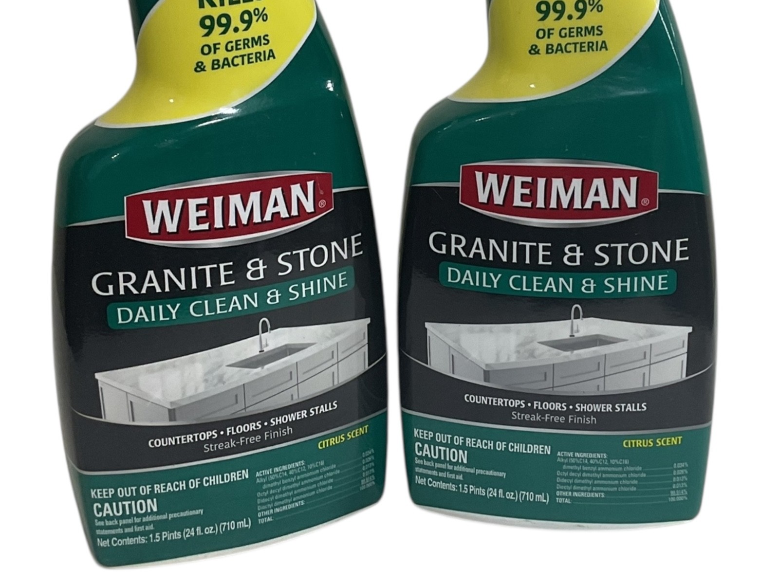 Weiman Daily Granite & Stone Cleaner Daily Clean & Shine 24 Oz Pack of 2