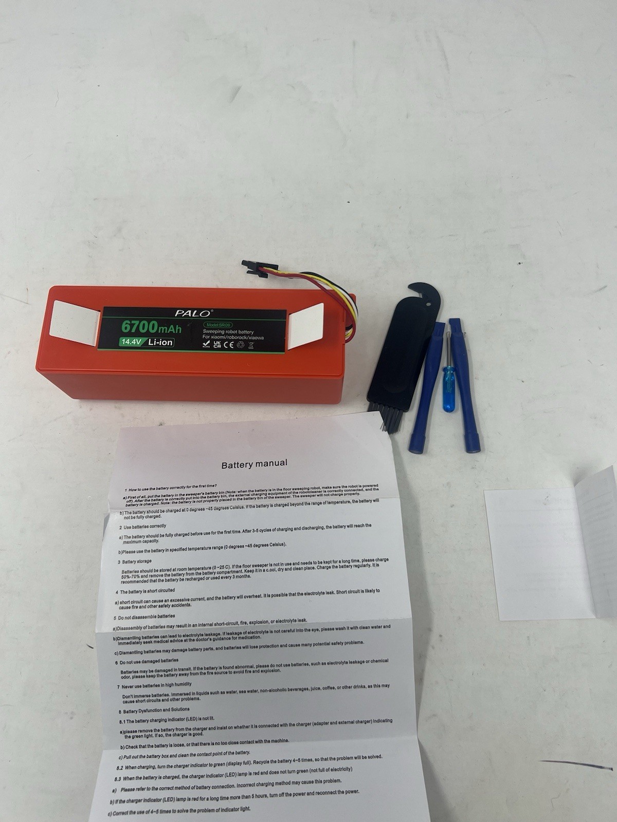 SR09 Replacement Battery for Xiaomi Vacuum Sweeper Robot 6700mAh 14.4V Li-ion