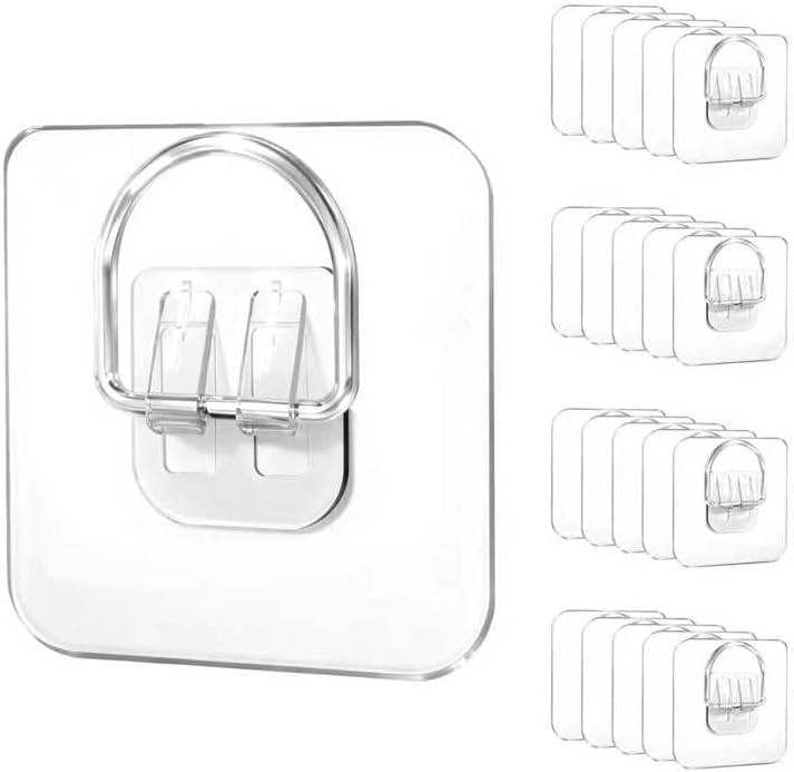 Pack of 15 Picture Hangers for Gluing, Strong, 7 cm Picture Hooks, Self