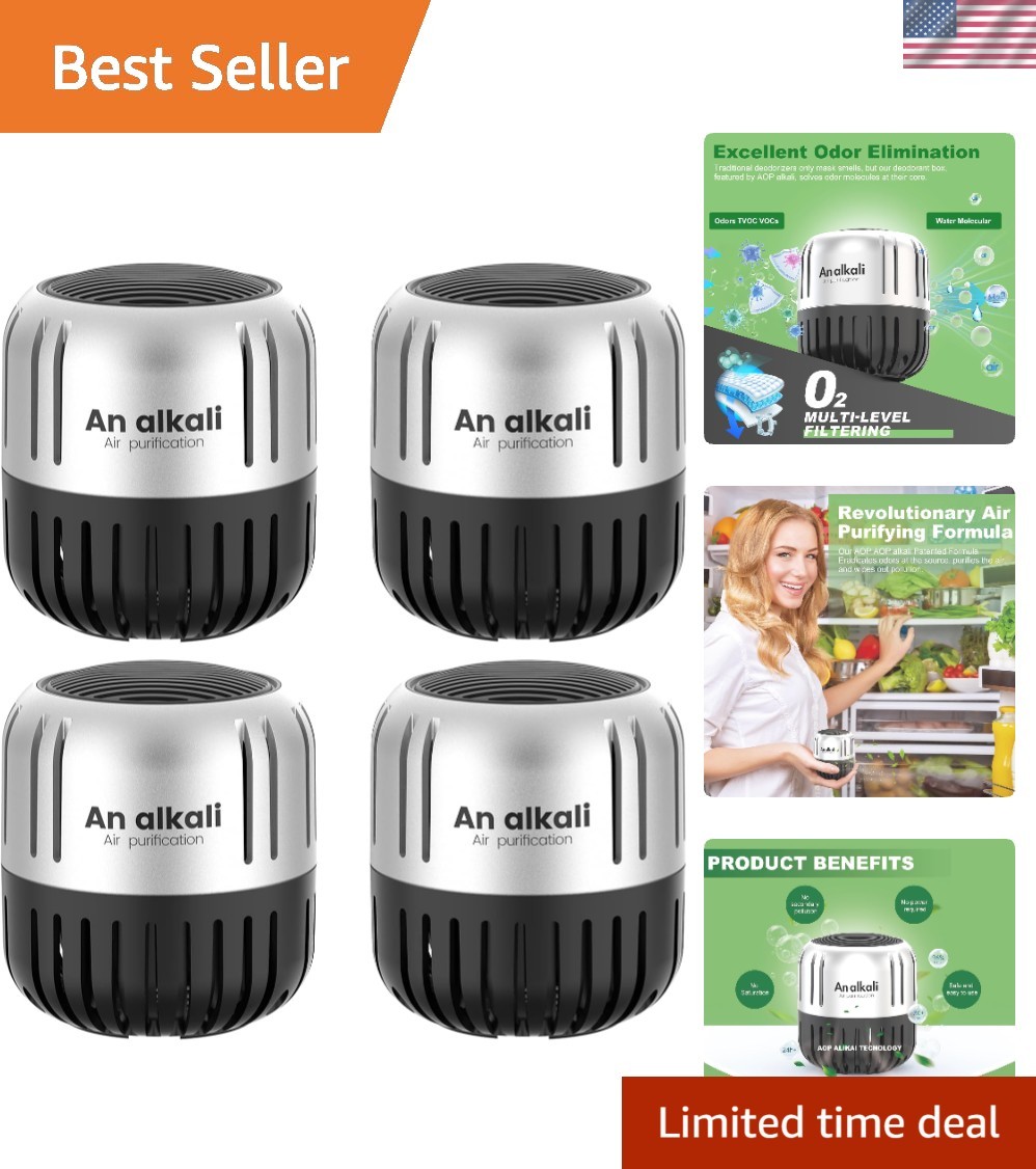 Fridge Deodorizer, Refrigerator Deodorizer, 4 Packs | Last for 10 Closet Deo…