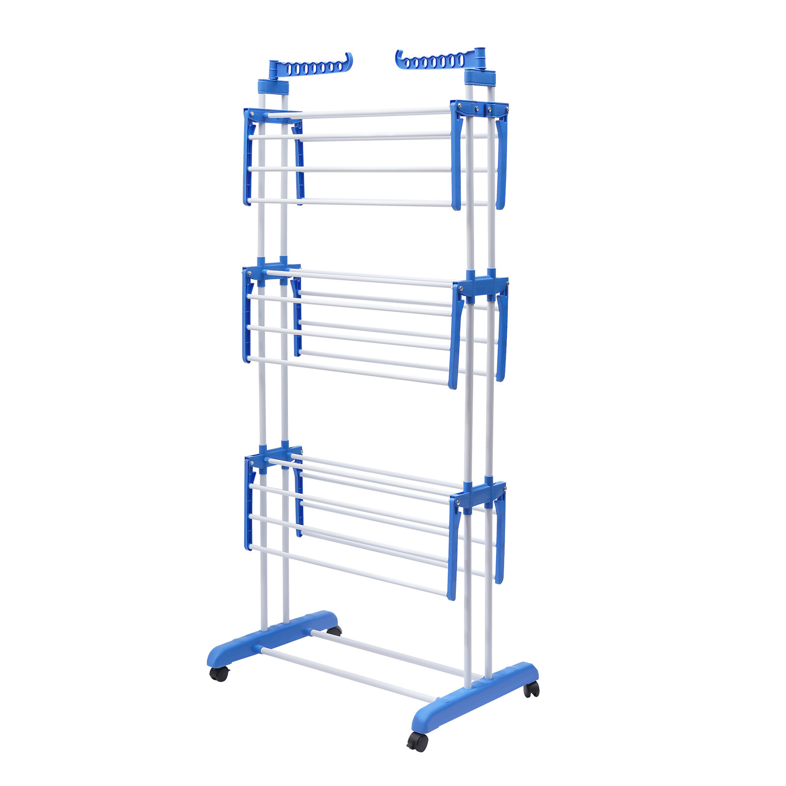 Laundry Clothes Drying Rack Folding Garment Rolling Dryer Hanger Heavy Duty