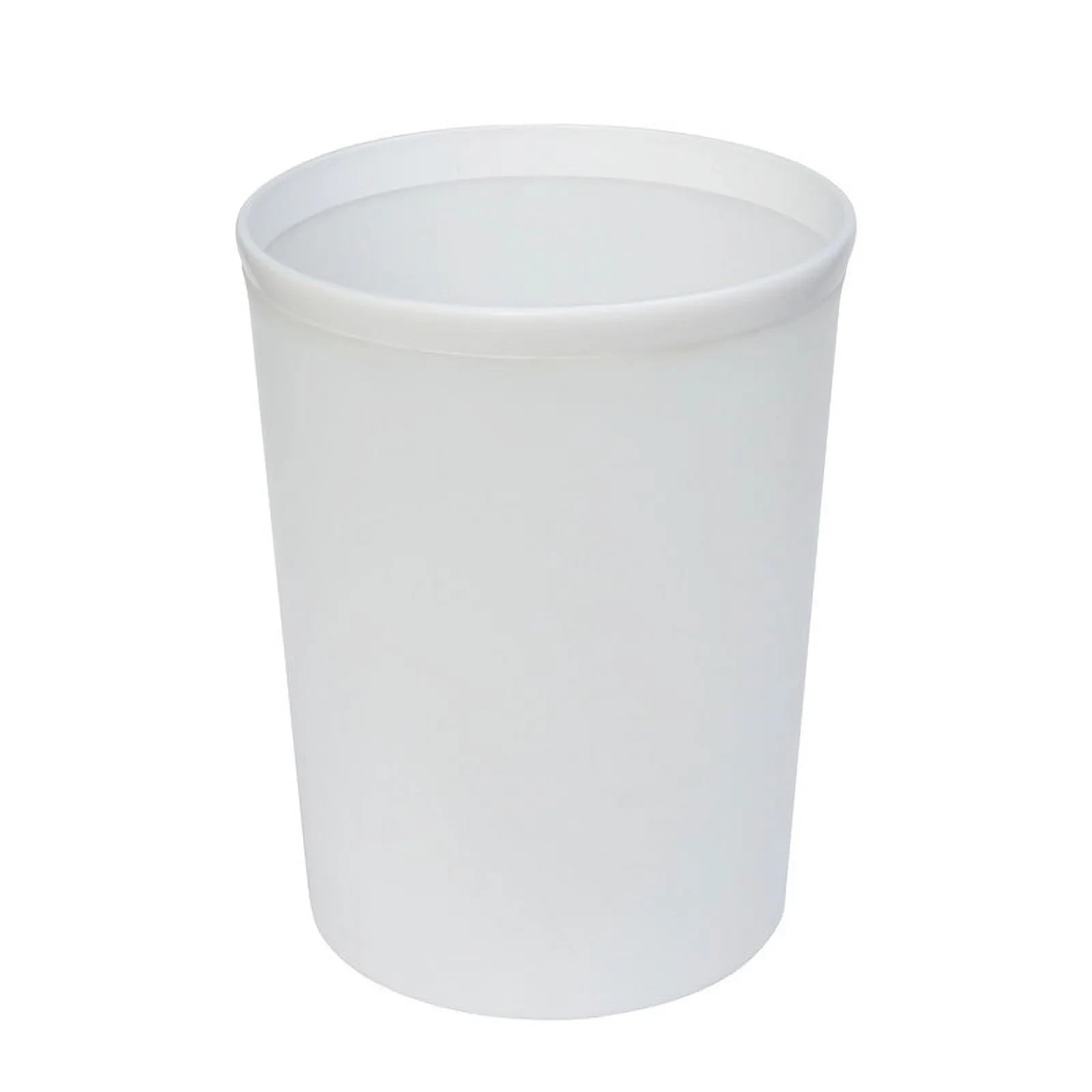 Mainstays Frosted Plastic Bathroom White Wastebasket, 2.1 gal