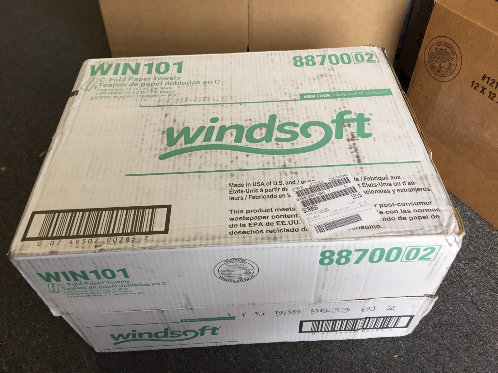 Windsoft 101 C-fold Paper Towels, 1 Ply, 13.15 X 10.1, White, 200/pack, 12 Packs