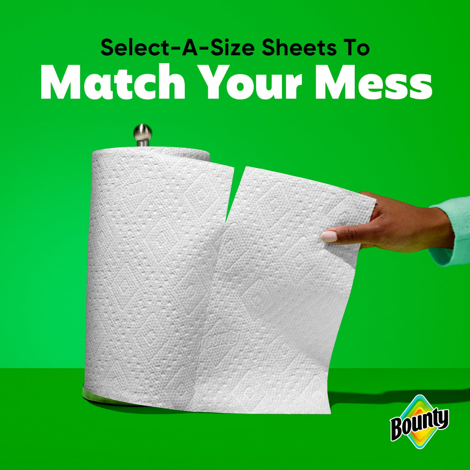 Bounty Paper Towels Select-A-Size White, 8 Triple Rolls, 123 Sheets per Roll