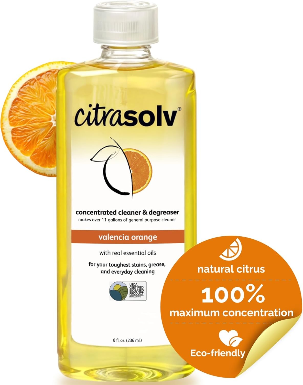 Citra Solv Concentrated Cleaner & Degreaser, Deodorizer 8 Fl Oz