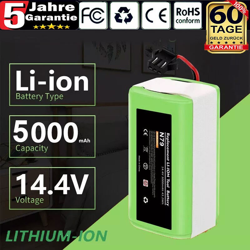 5.0Ah N79 Battery Replace For Ecovacs Deebot N79S, N79SE, 500, DN622, Deebot 661