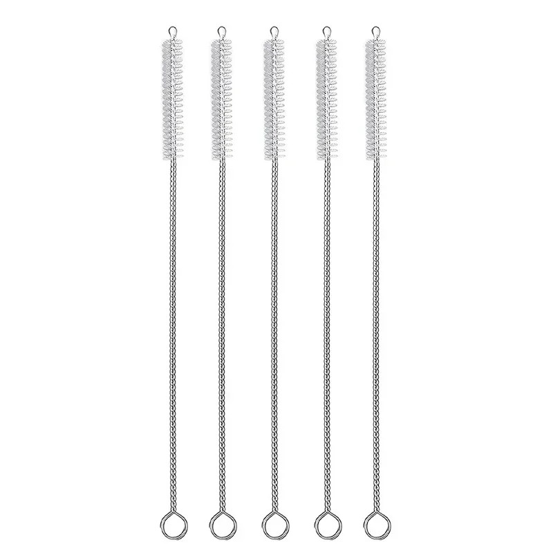 1/5/10PC Stainless Soft Hair Suction Glass Tube Cleaner Brushes Tools Fish Tank