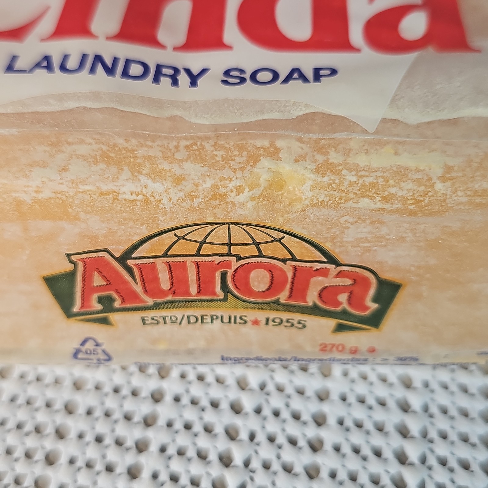 VTG Aurora Italian Linda Savon De Lavage Laundry Bar Soap Made In Italy 4 Bars
