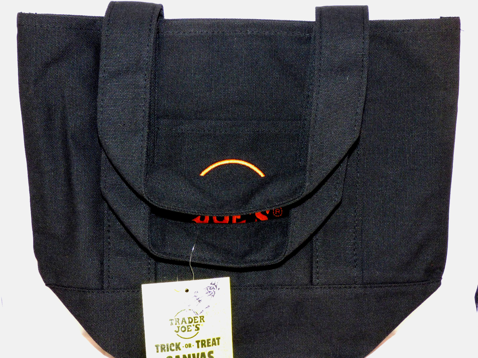 Trader Joe’s – Mini Canvas Tote Bag – Black – Halloween 2025 – Limited Edition
