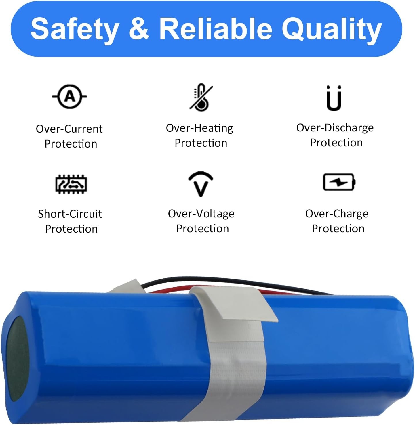5200mAh Battery Replacement for ROEMO D093 4S2P Robot Vacuum Cleaner with Tools