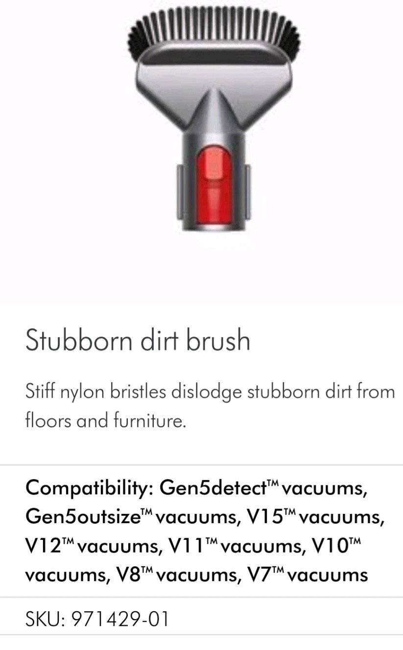 Genuine Dyson Stubborn Dirt Brush Attachment Tool 971429-01 New In Box OEM