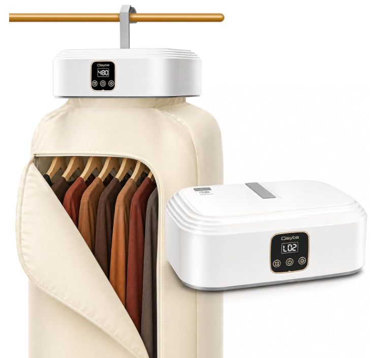 Mini Secadora de Ropa 600W Plegable Silenciosa con 8 Temporizadores para Viaje