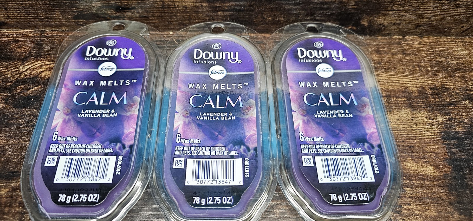 3 Febreze Downy Infusions Calm Wax Melts Lavender & Vanilla Bean 2.75oz