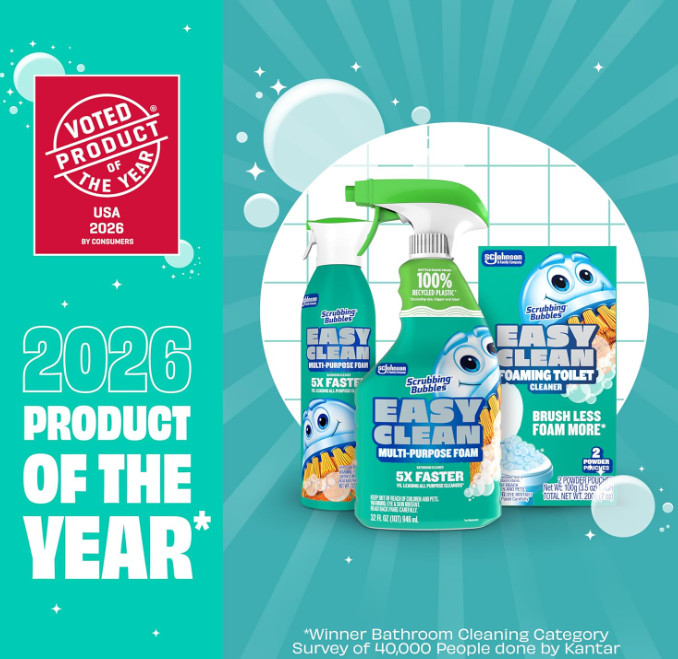 Scrubbing Bubbles Easy Clean Foaming Toilet Bowl Cleaner, Easy Drop In Powder Po