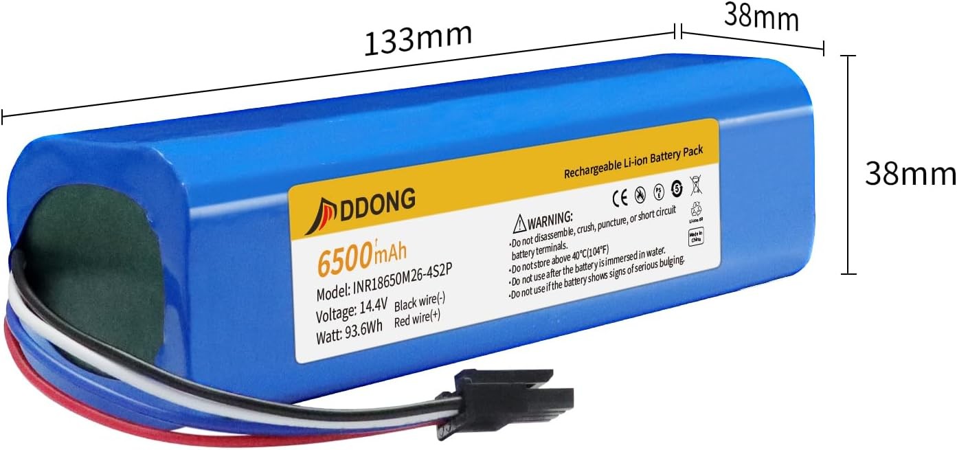 Upgraded 6500mAh Replacement Battery for Eufy Robovac L70 Hybrid L10 T2190