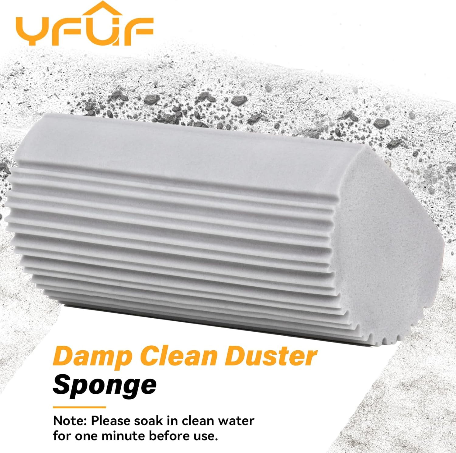 2-Pack Damp Duster Sponge for Clean, Magic Sponge Eraser Baseboard Cleaner Tool,