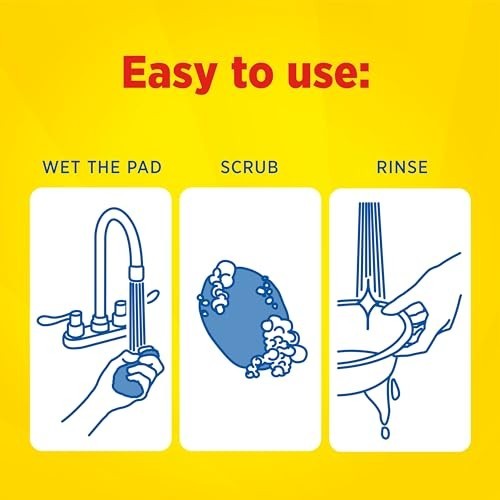 SOS Steel wool Scouring soap pad 18 -Pack
