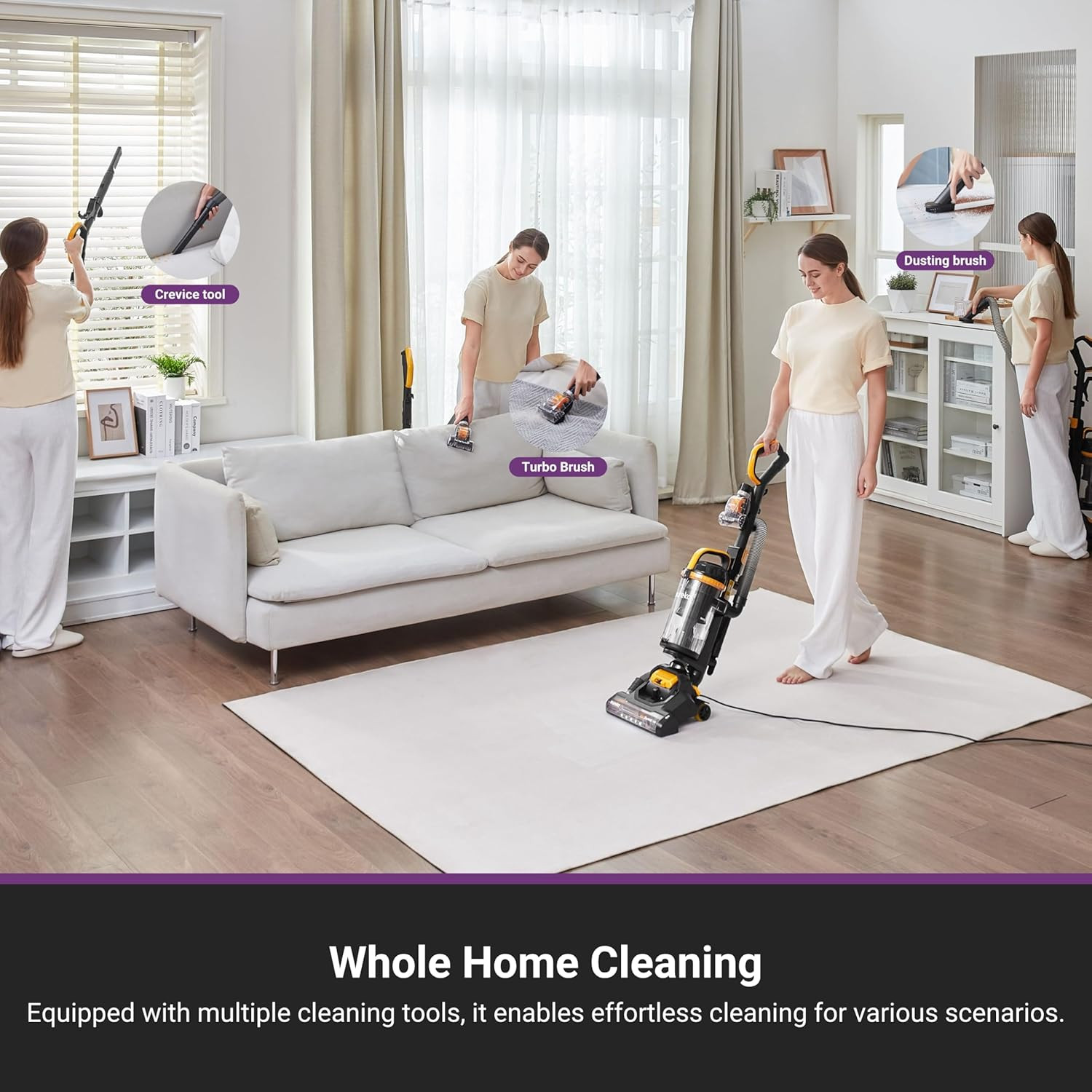 Eureka Powerful Upright Vacuum Cleaner for Home Pet Hair, Lightweight Household