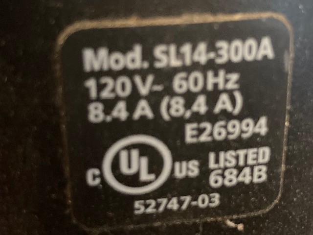 6 Gallon Shop Vac Replacement Parts Model SL14-300A 120V
