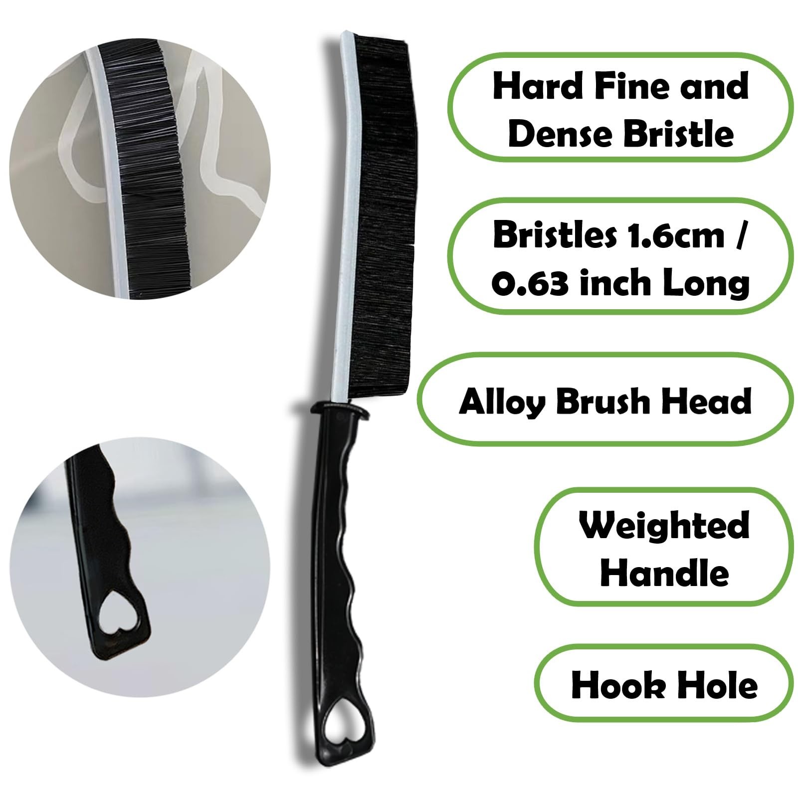 Crevice Cleaning Brush Set, Multi-Purpose Hard Bristle Brushes for Deep Clean…