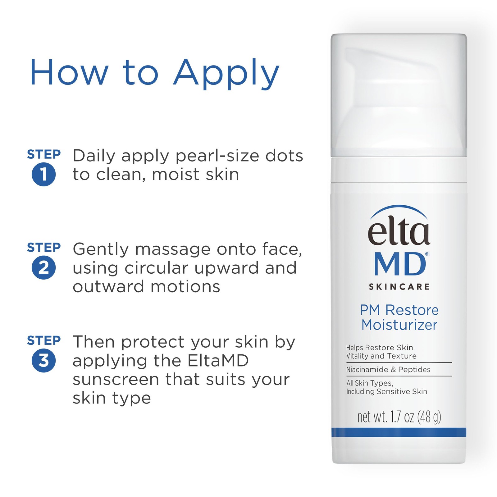 EltaMD PM Restore Face Moisturizer Night Moisturizer for Face Restores Skin