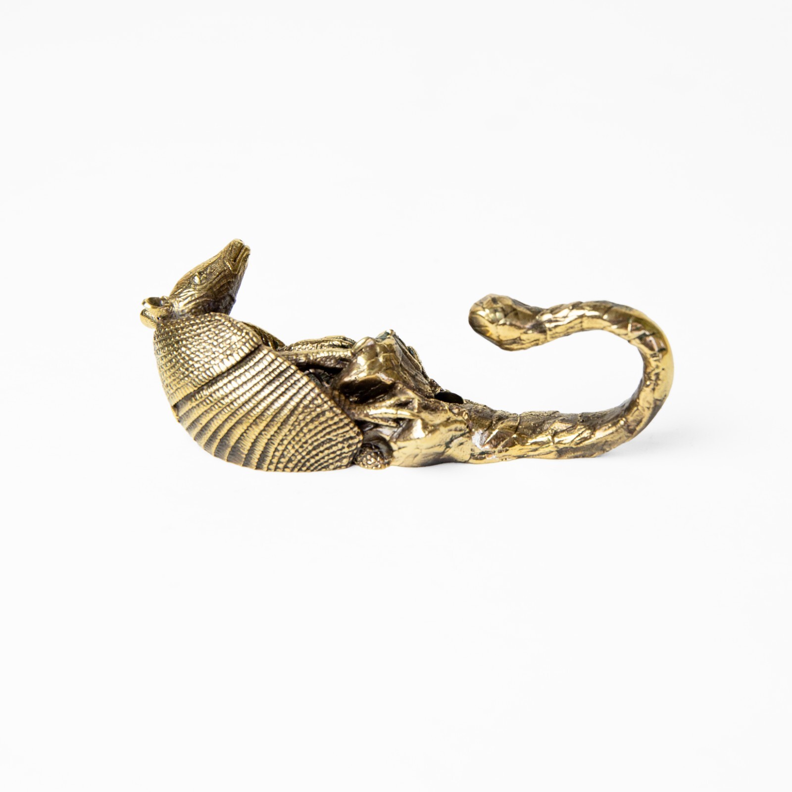 Armadillo, brass large hook, exquisite details. Perfect for clothes, towels, hat