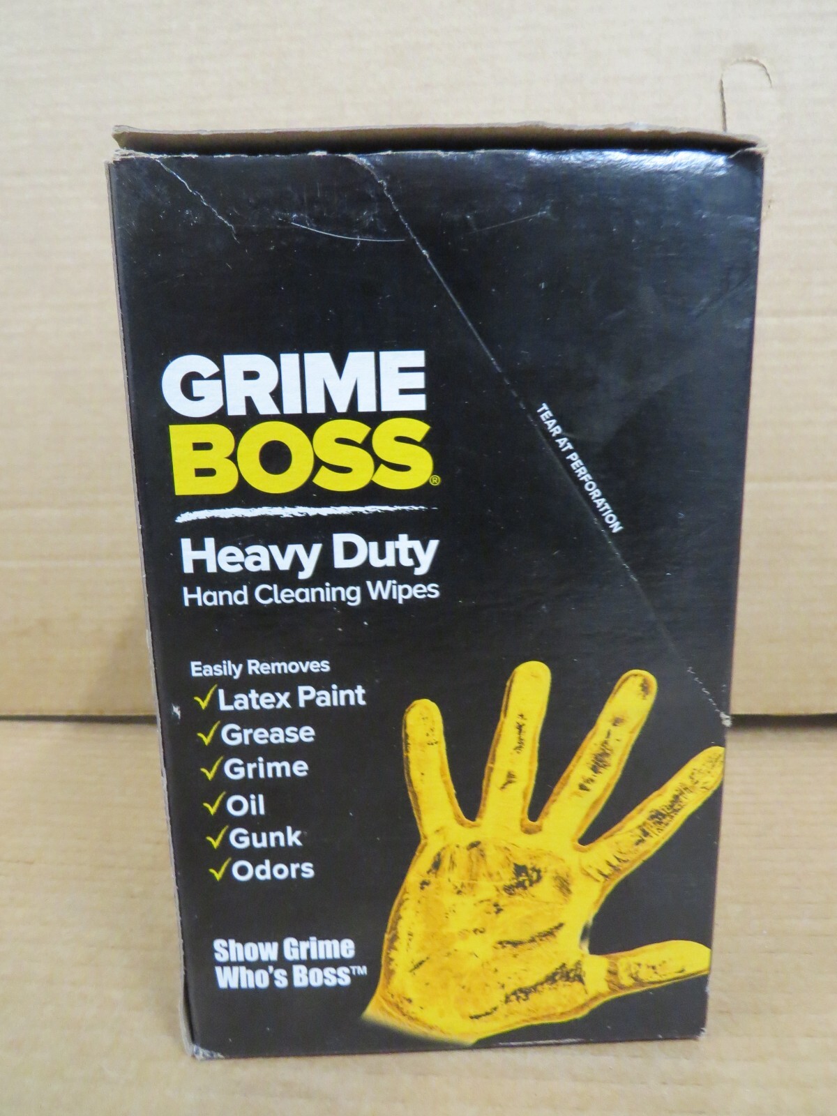 Grime Boss Heavy Duty Hand Cleaning Wipes- 10 Packs, 10 Wipes Each 100 Total NEW