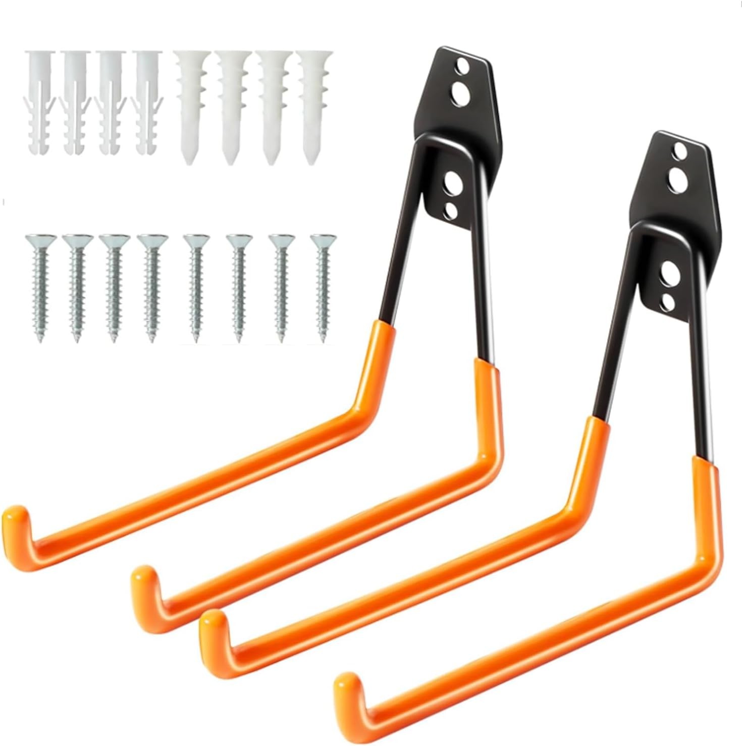 2 Pack Heavy Duty Wall Hook for Hanging, Garage Tool Organizer Wall Mount, Metal