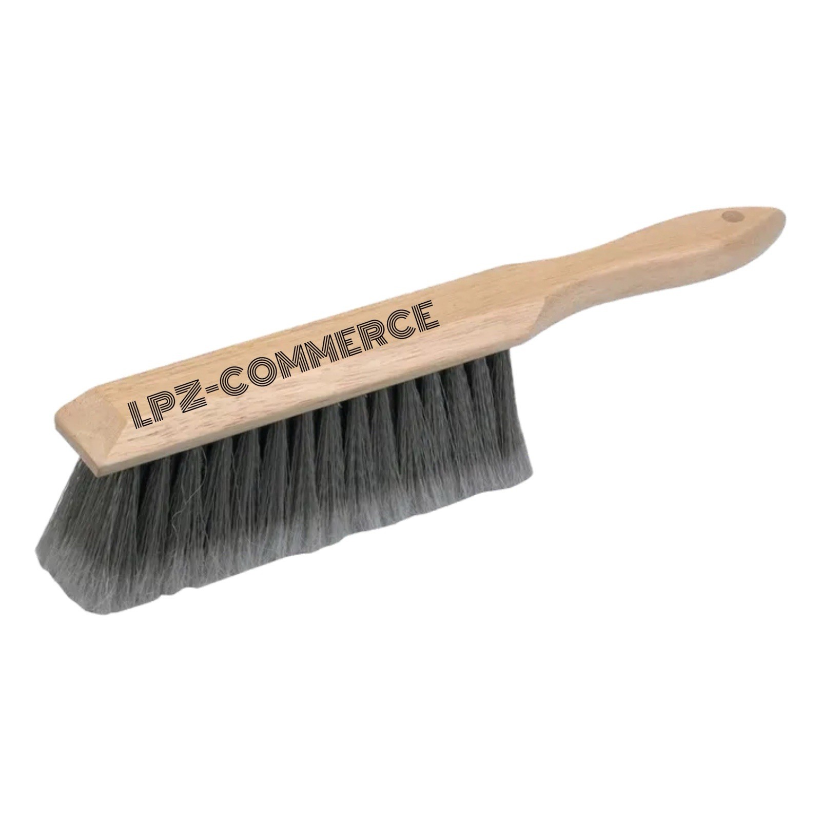 7-1/2” Beaver Tail Bench Brush Hardwood Handle Synthetic Bristles Dust