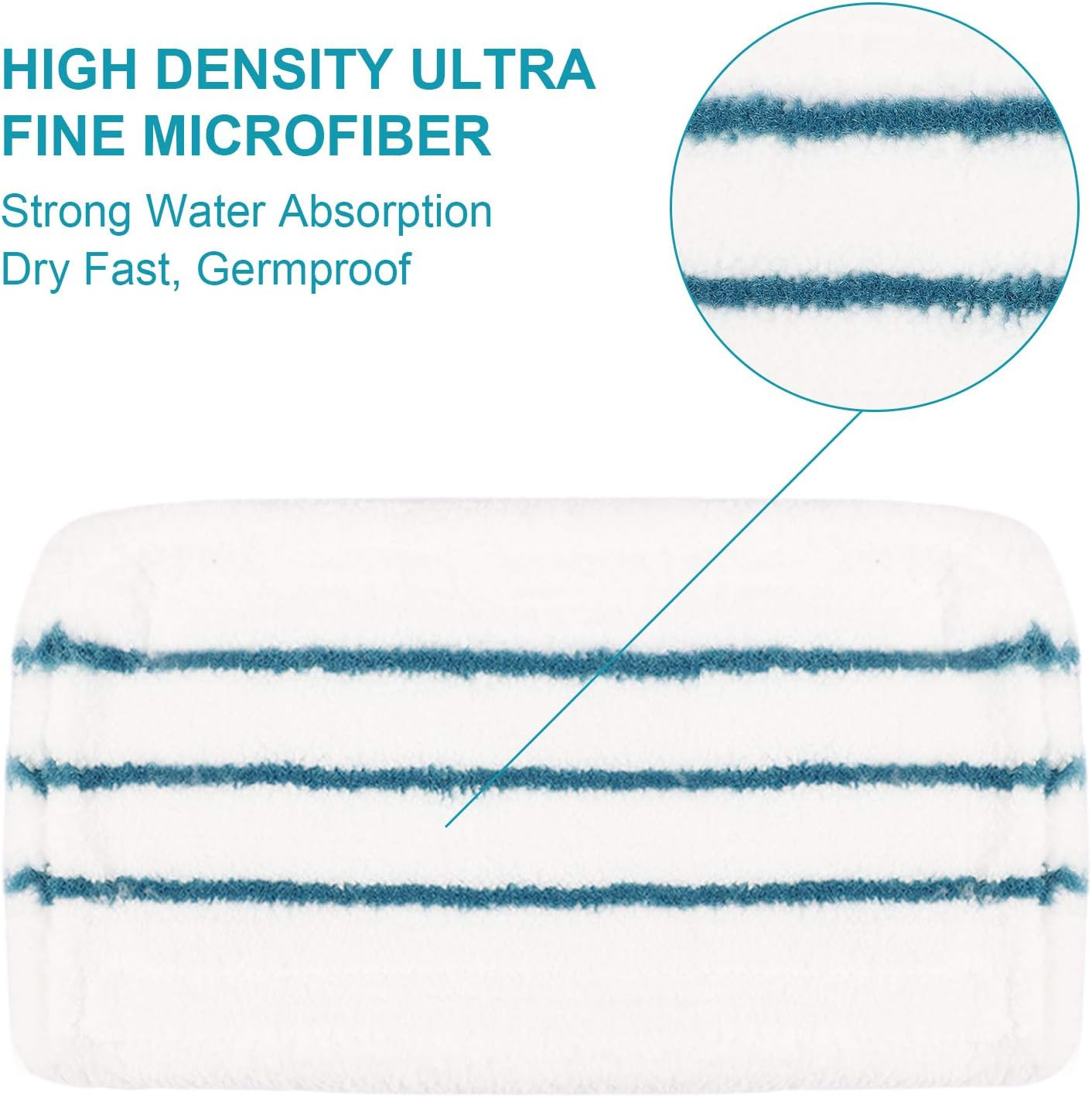 4 PCS Replacement Pads Accessories Compatible with Black+Decker Steam Mop SM1600