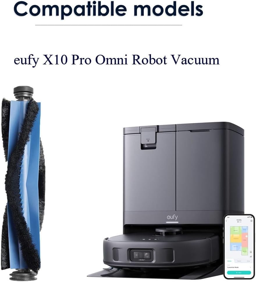 4 Pack X10 Main Brush Accessories Fit for eufy X10 Pro Omni Robot Vacuum 1