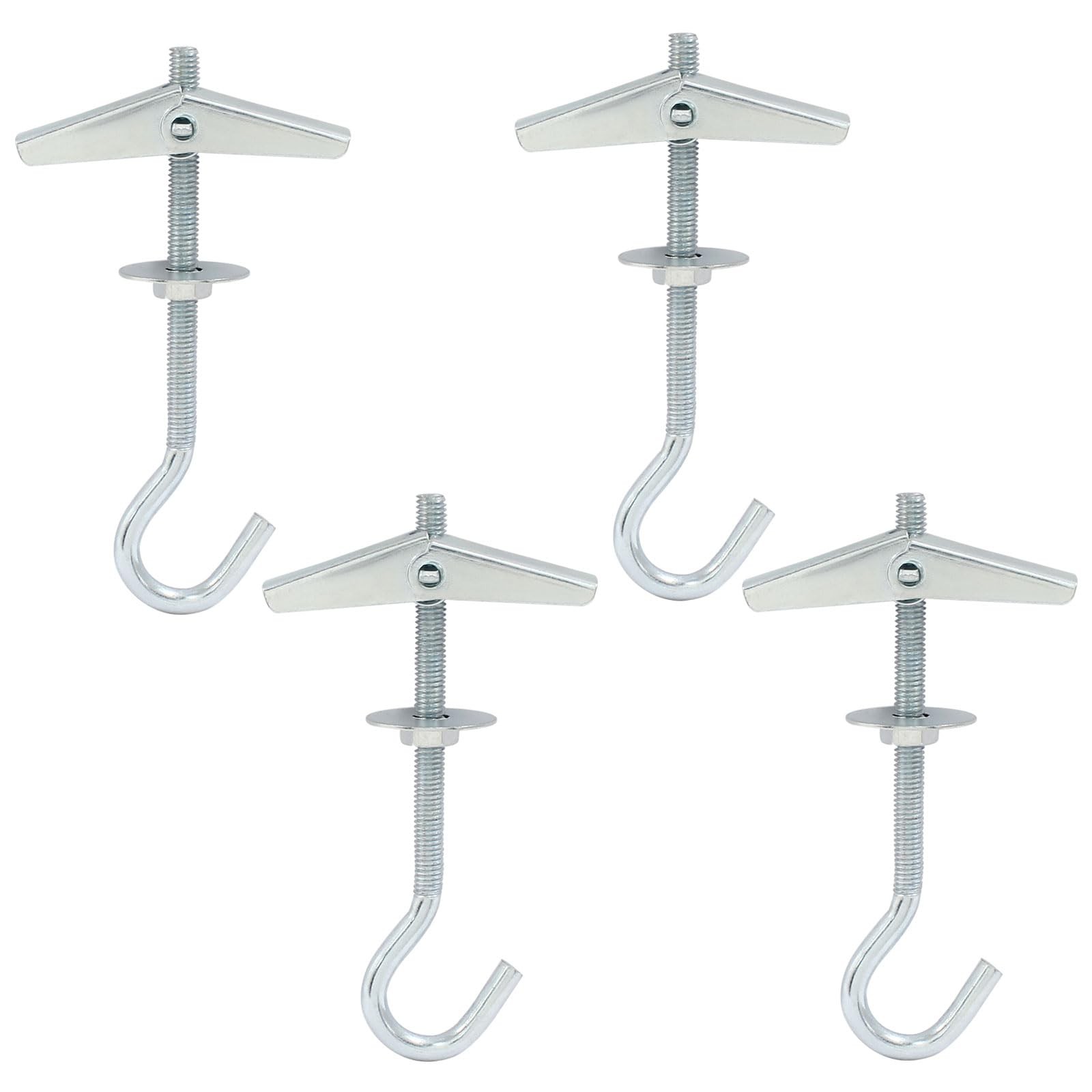 4 Packs Plasterboard Ceiling Hooks Heavy Duty, Spring Toggle Wing Bolts Hange…