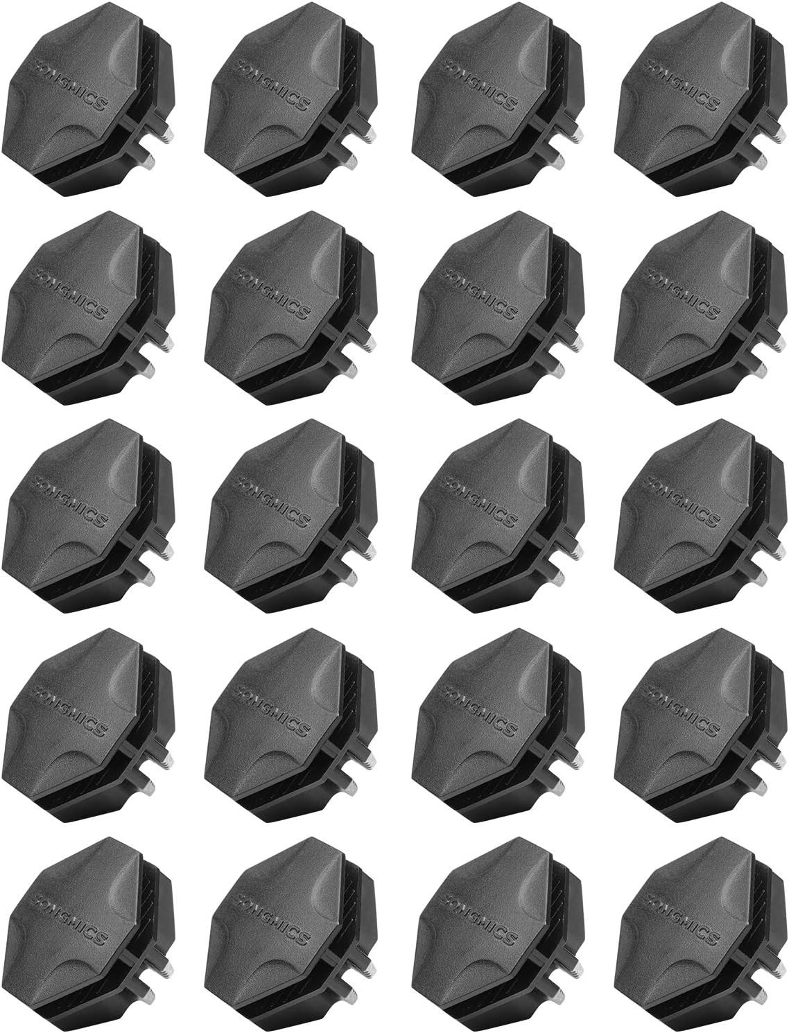SONGMICS Plastic Connectors for DIY Wire Cube Storage Unit, 20 Pieces, ABS