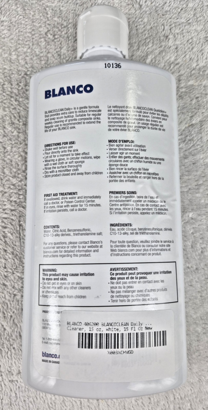 Blanco Clean Daily Silgranit granite Sink Cleaner 15 Oz Limescale remover