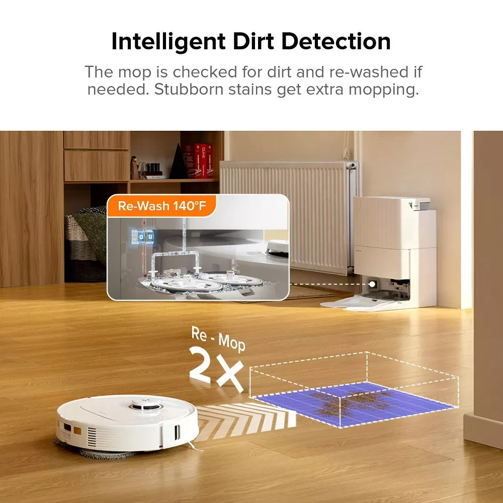 Roborock Qrevo Pro Wi-Fi Connected Robot Vacuum and Mop with FlexiArm Design Edg