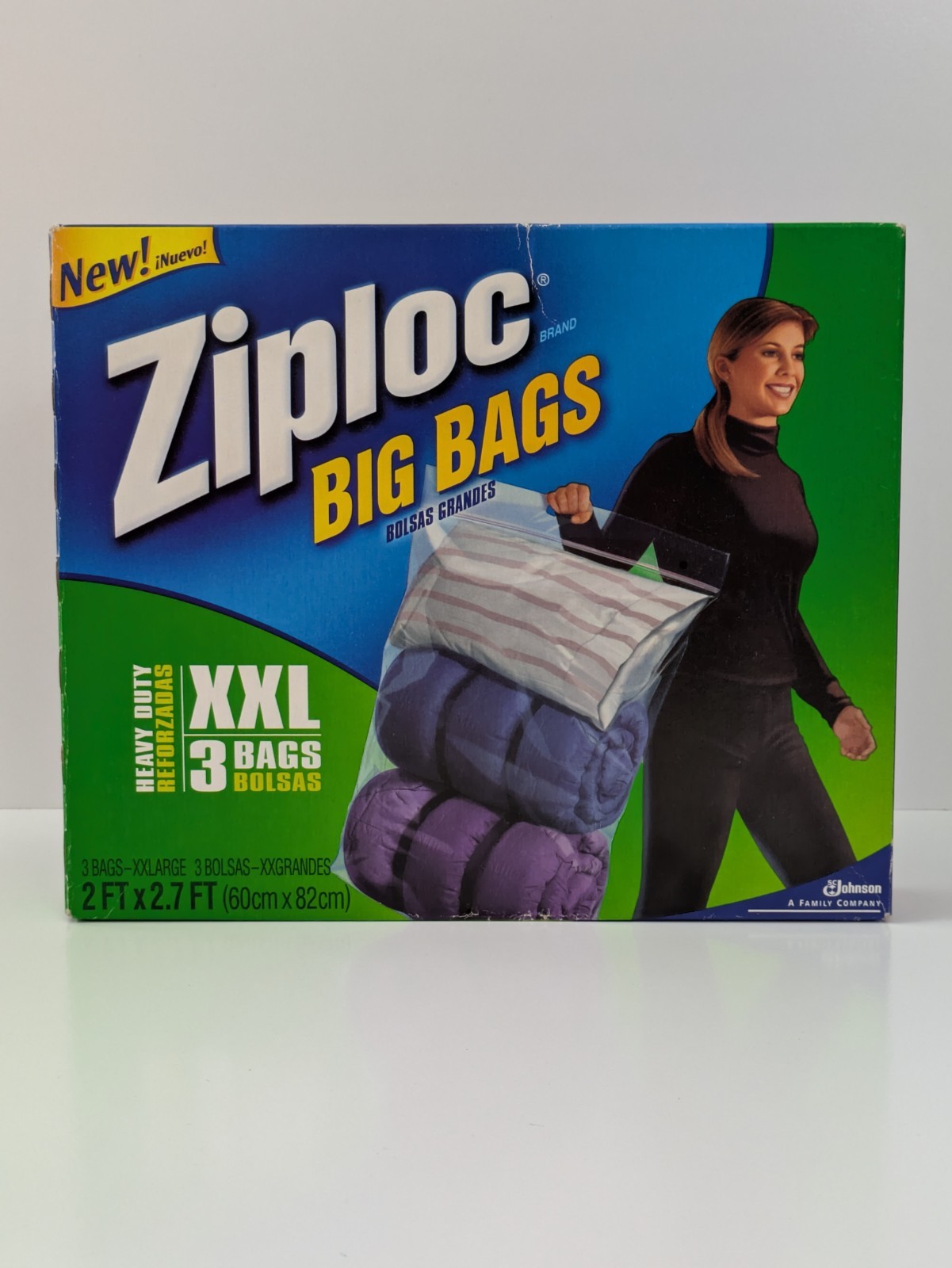 Ziploc Big Bags Discontinued Heavy Duty XXL 2′ x 2.7′ Open Box 1 Missing