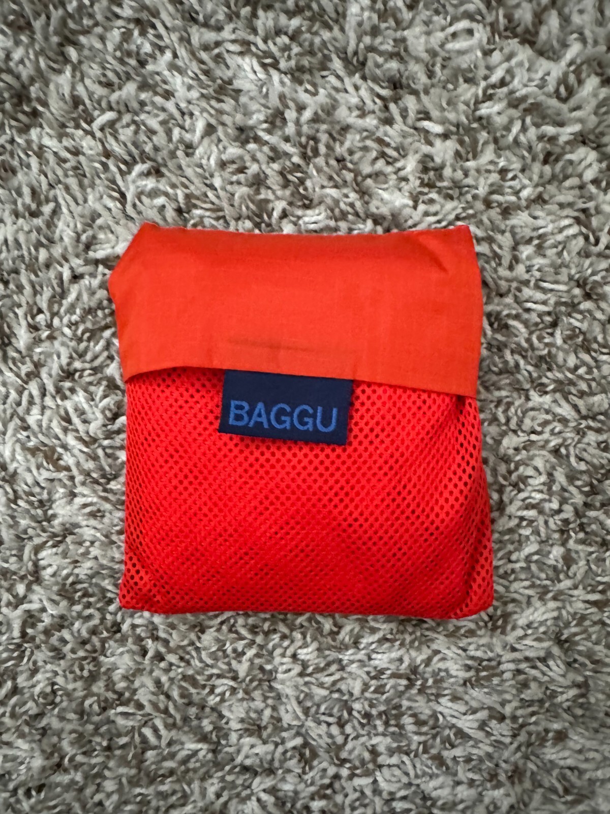 BAGGU Red Mesh Standard Baggu Reuseable Bag Used HTF Rare