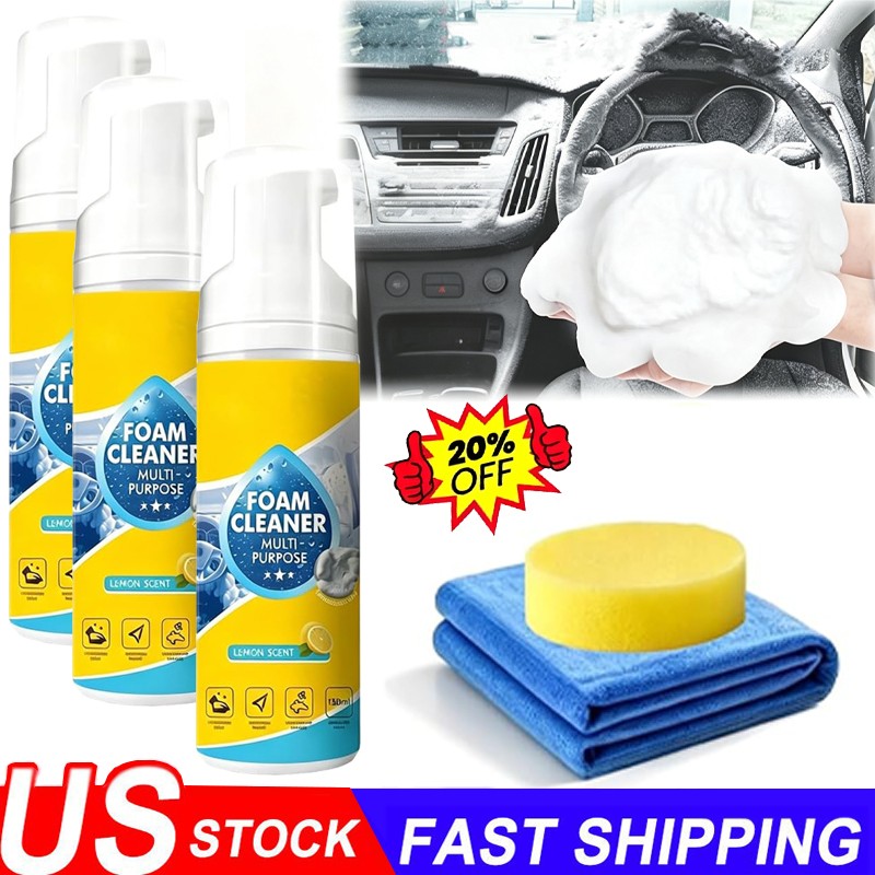 4-in-1 Multi-Enzyme Foam Cleaner, Deep Cleaning Spray for Car Kitchen Bathroom