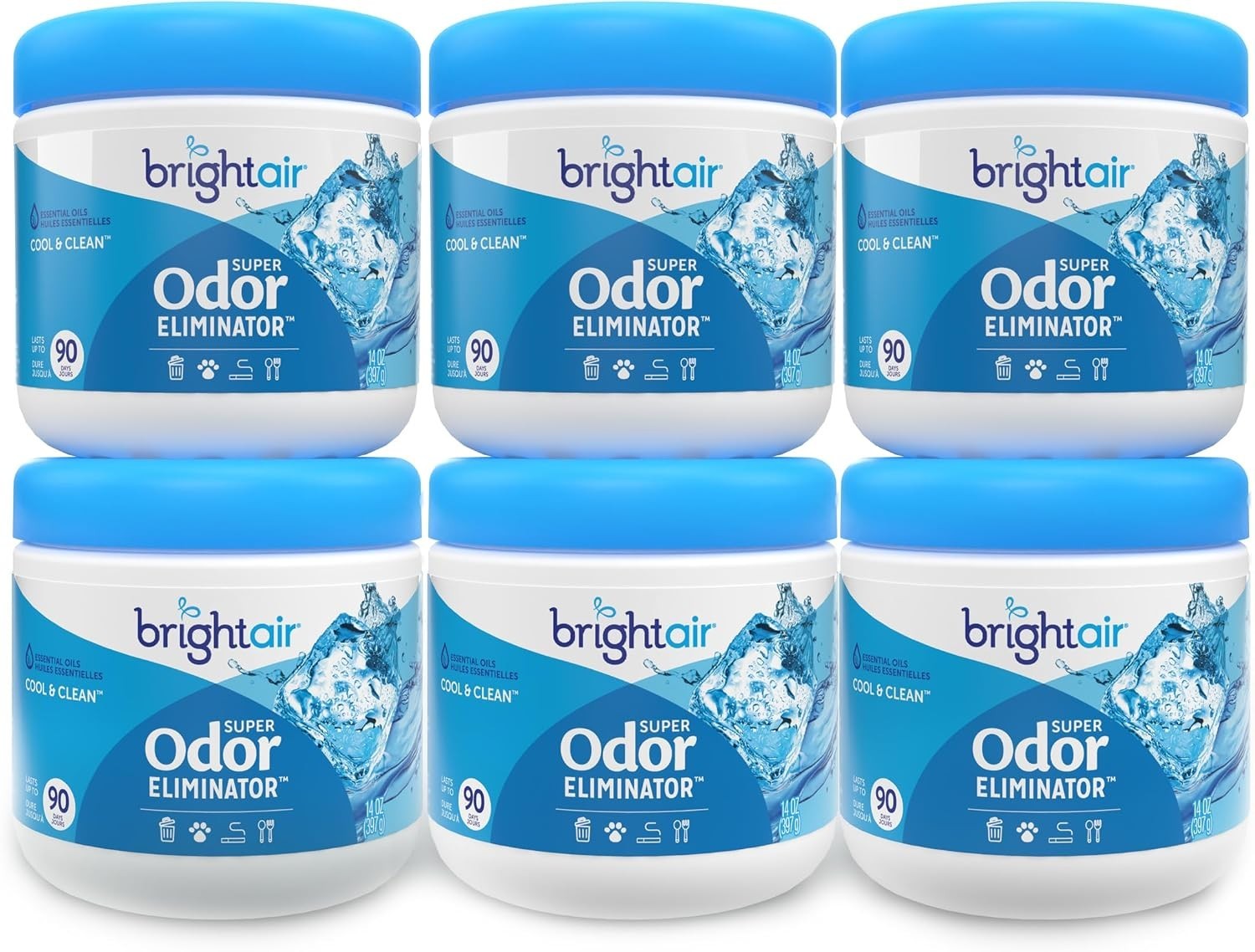 Super Odor Eliminator 14 oz – 6 Pack, Cool & Clean Scent for Lasting Freshness