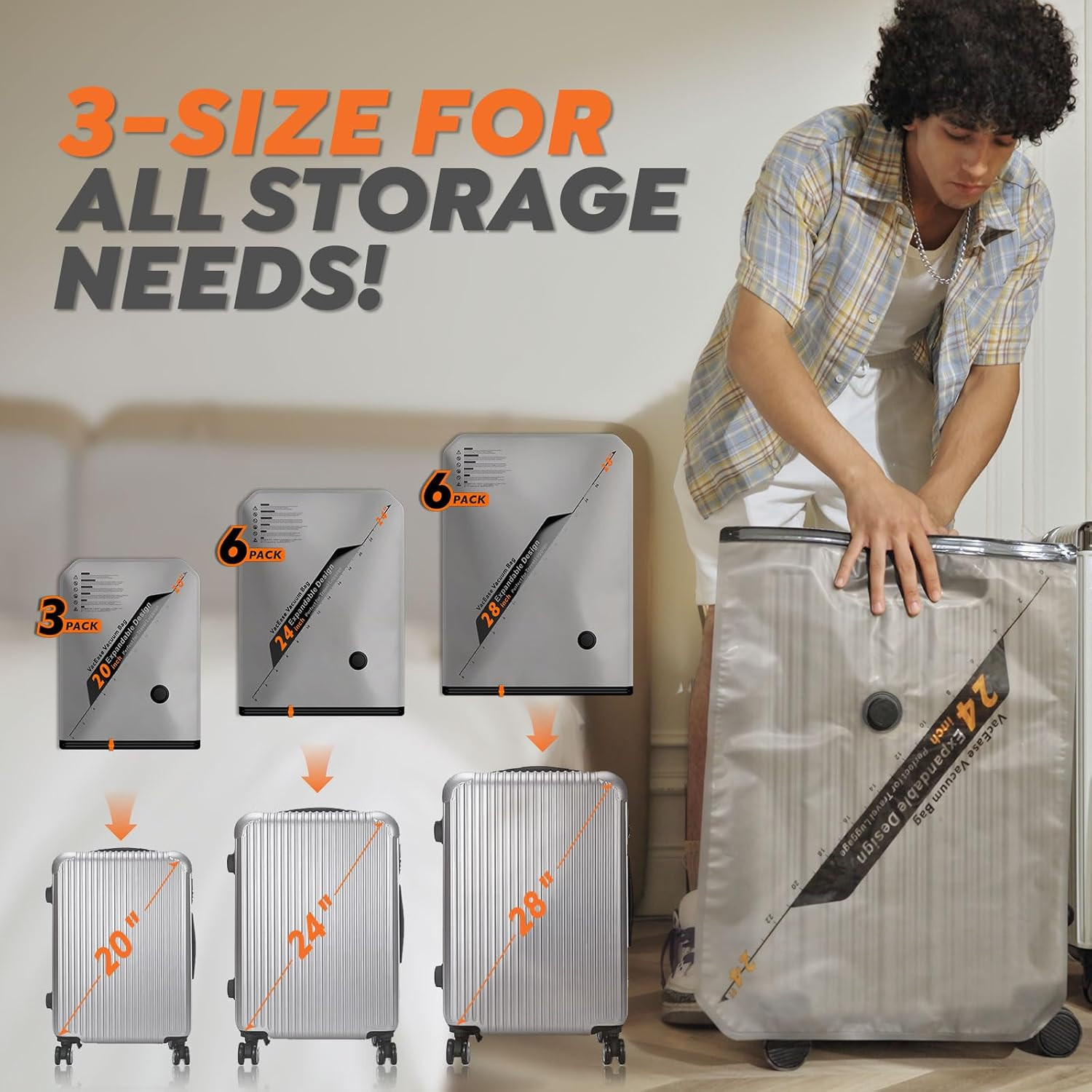 15 Pack Vacuum Storage Bags w/ Wireless Pump Travel Space Saver for Clothes
