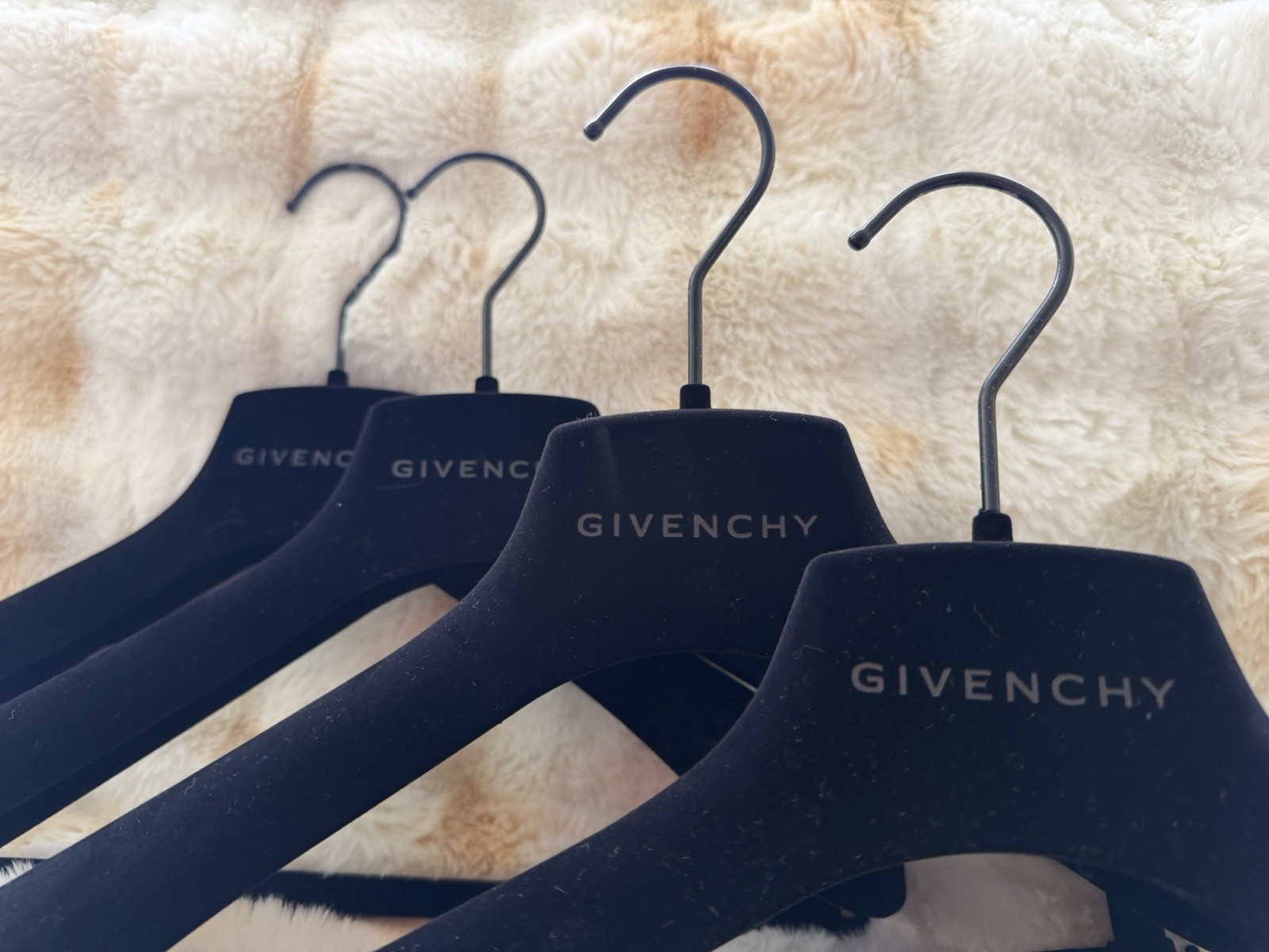 GIVENCHY 15 1/2″ Black Velvet Suit Jacket HANGERS SET 4
